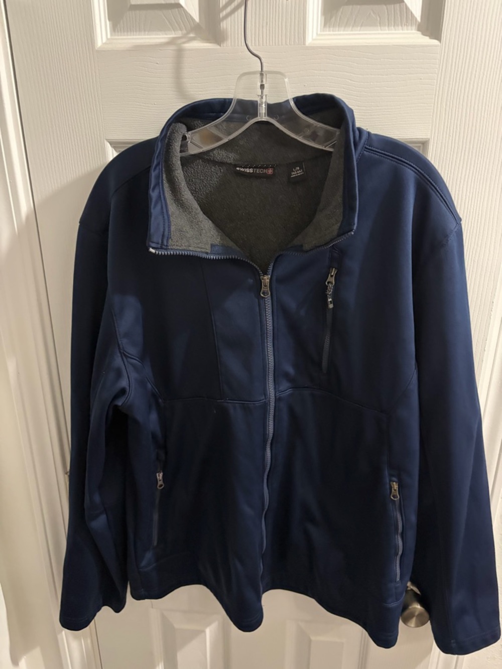Swiss Tech Navy Blue Softshell Jacket with Gray Lining